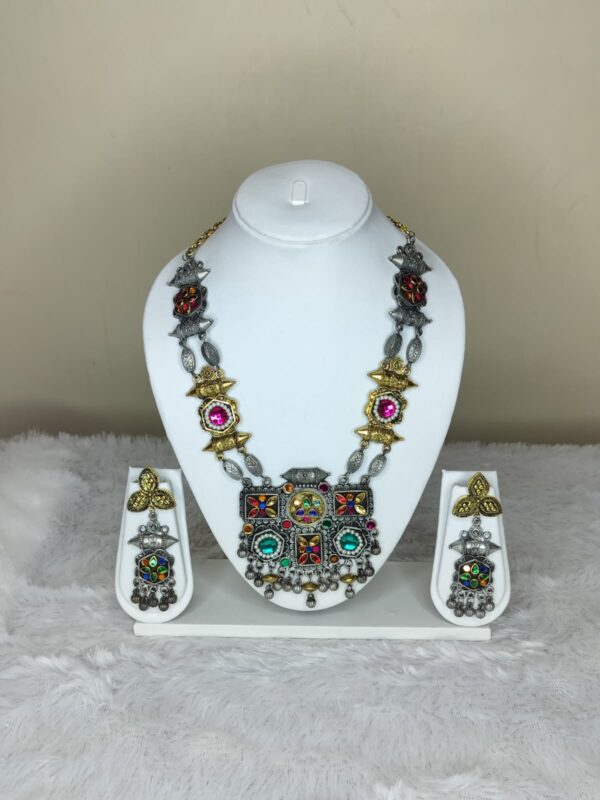 Multi-color Long Necklace Set