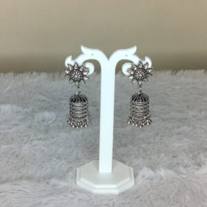 Oxidised Cage Jhumka with Ghungroo