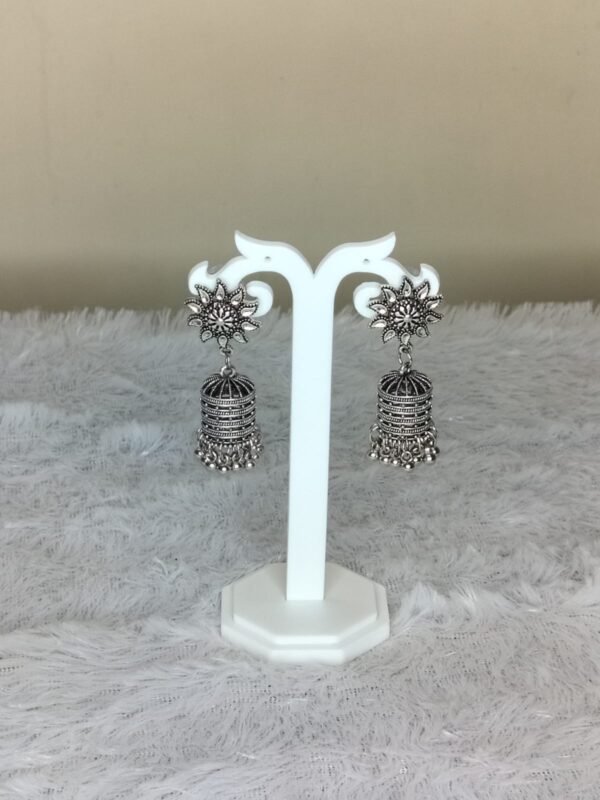 Oxidised Cage Jhumka with Ghungroo