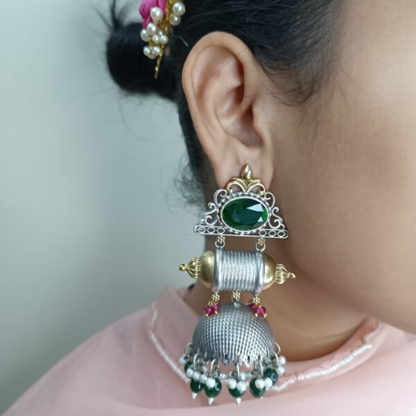 Silver Replica Big Jhumka